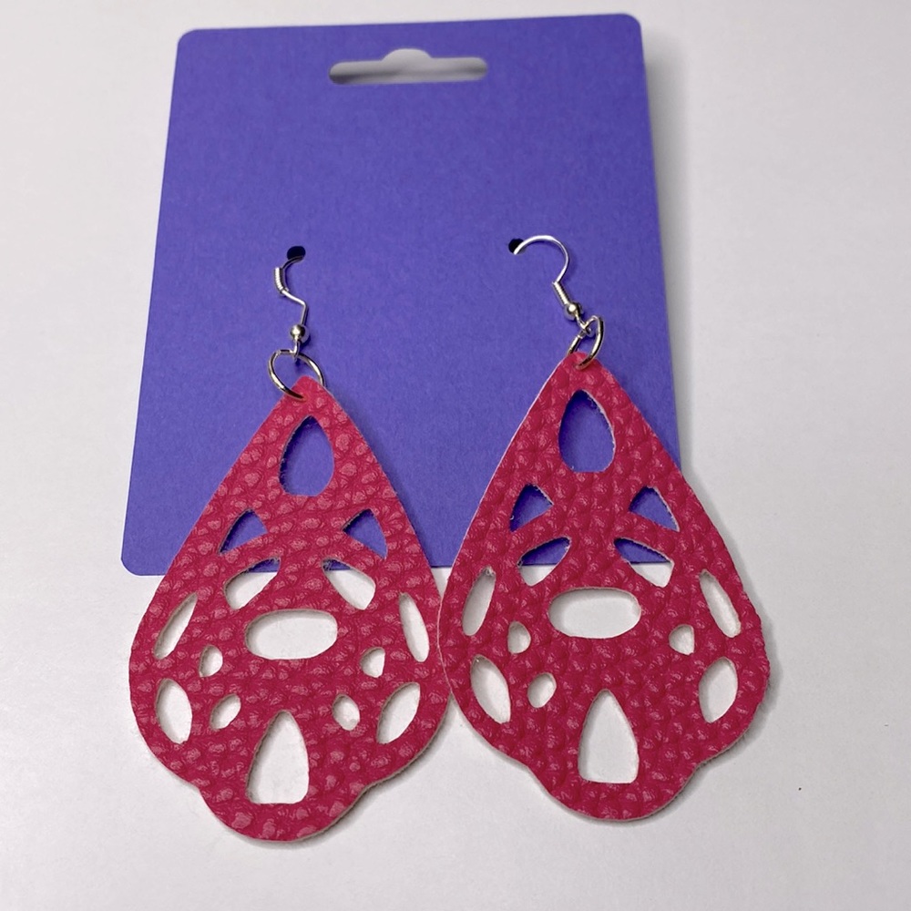 Handmade Faux Leather Earrings